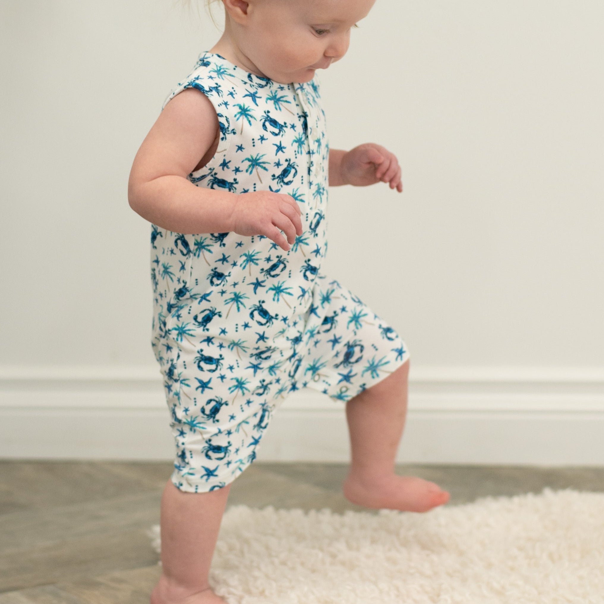 Blue Crabs Tank Romper