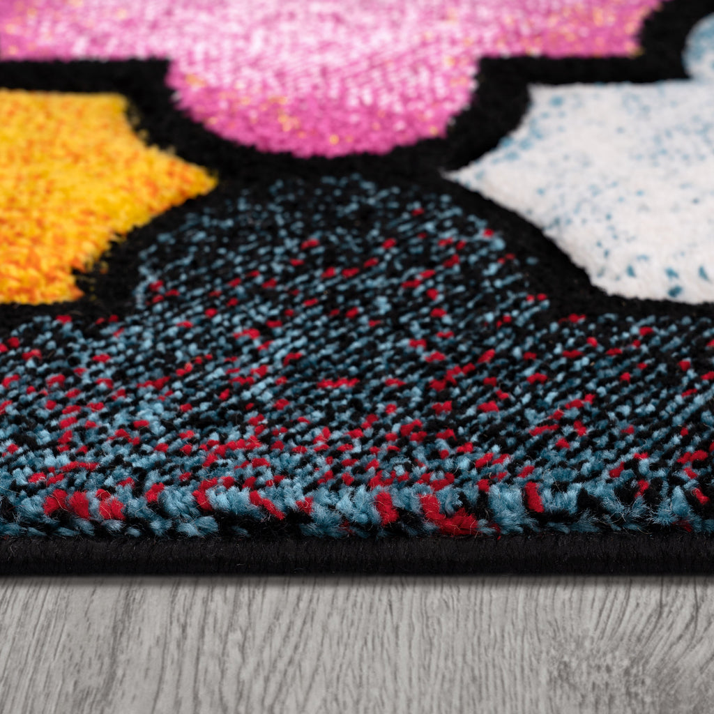 Colorful Area Rug Smaragd Moroccan Pattern - Multicolor