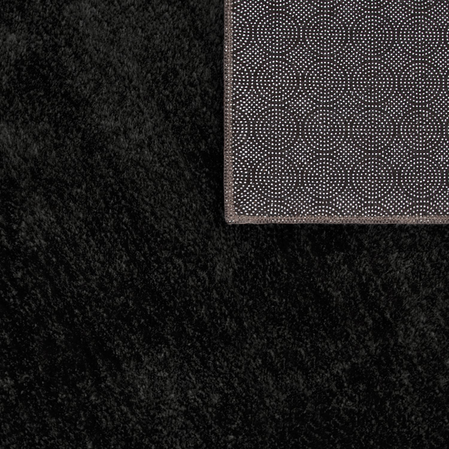 Soft Area Rug with Anti-Slip Backing Washable - Black