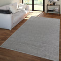 Solid Flatweave Rug Porto for Living Room - Anthracite