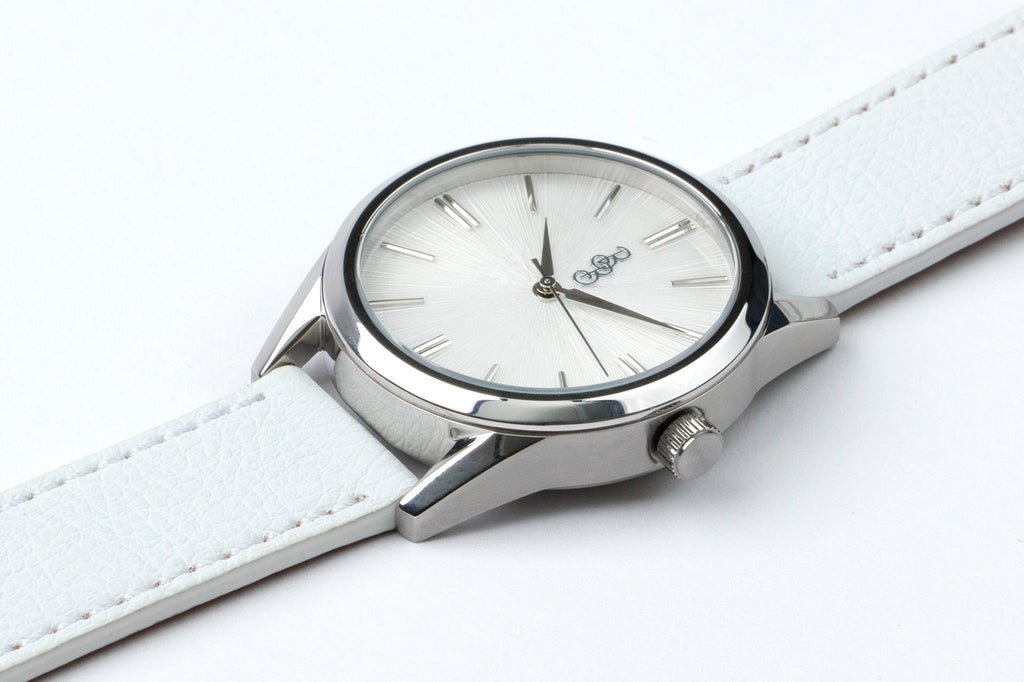 White Sunburst Watch