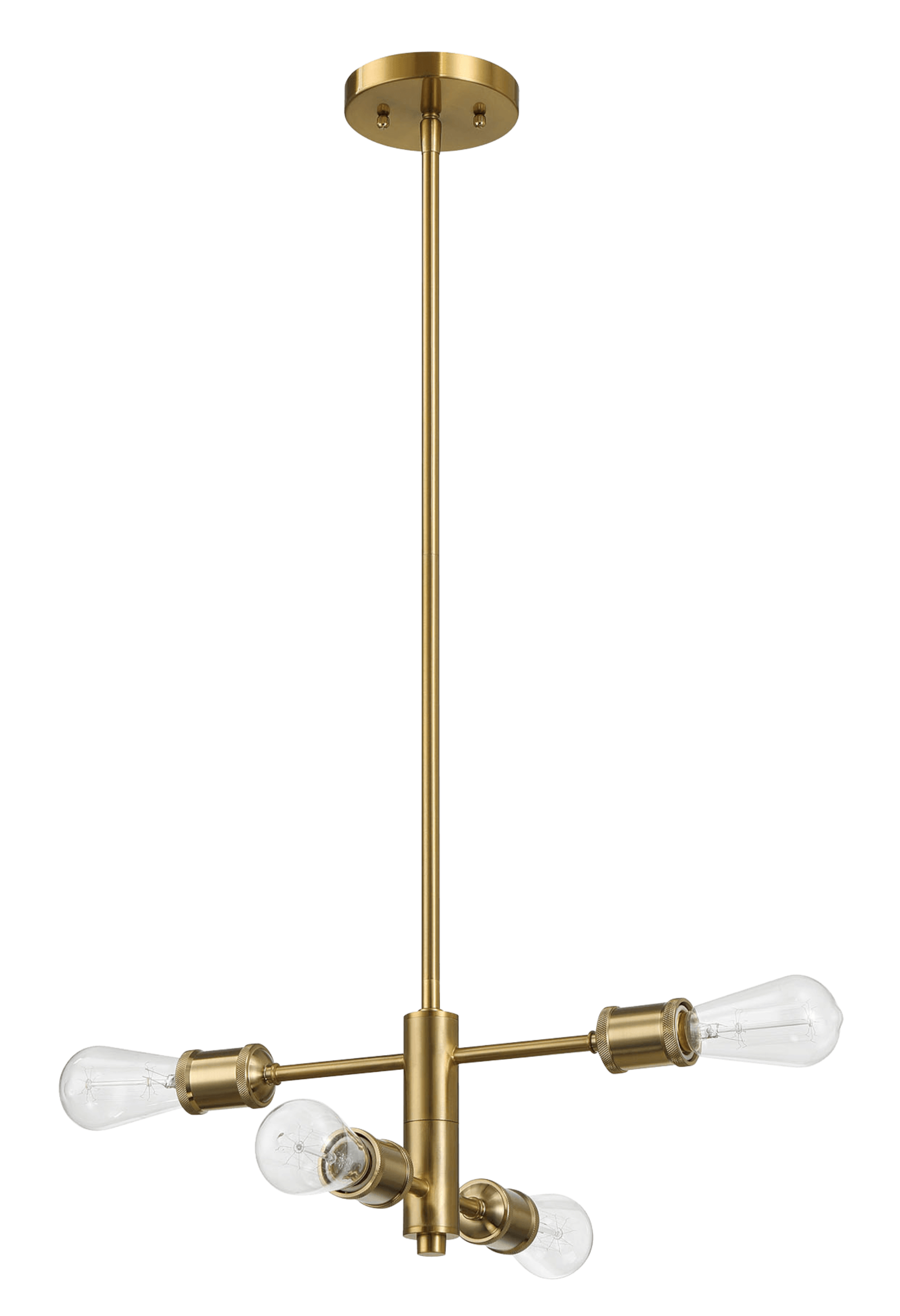 Trellis Four Lights Modern Gold Chandelier Vintage Pendant Fixture for