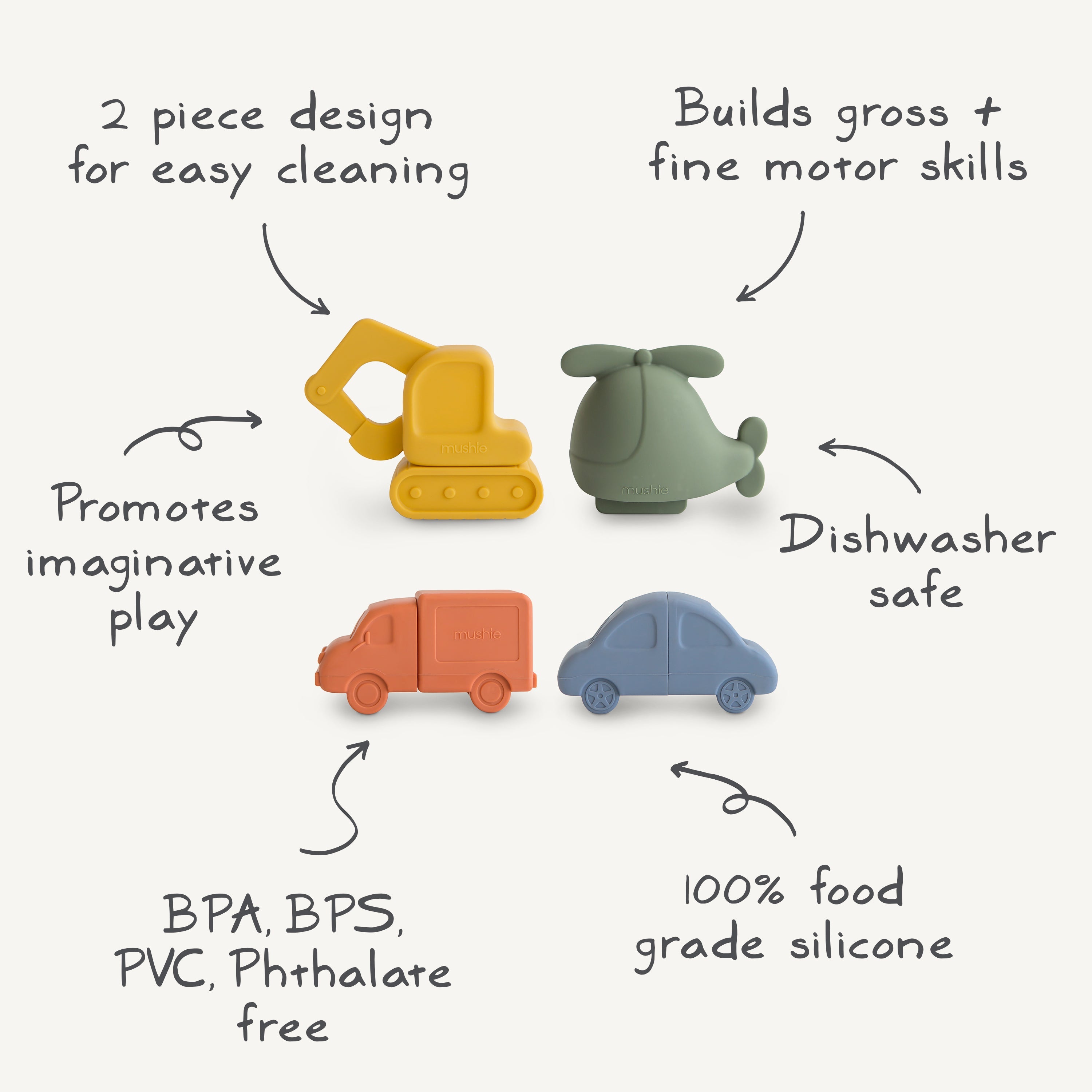 Vehicles Mold Free Bath Play Set