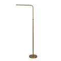 Verve Brassed Gold Floor Lamp with On/Off Switch Adjustable Led Round Base