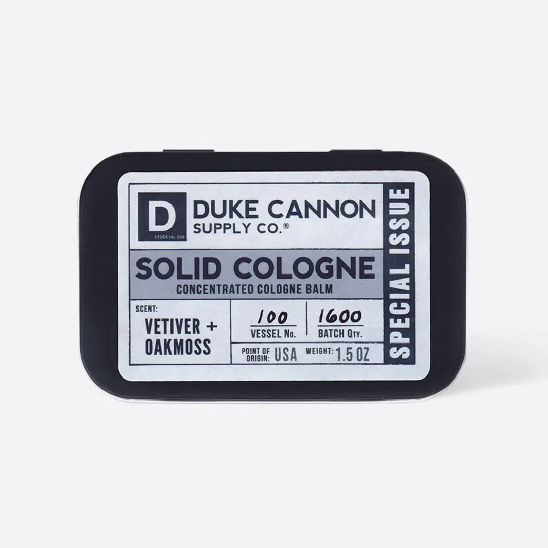 Vetiver + Oakmoss - Concentrated Solid Cologne Balm | Duke Cannon