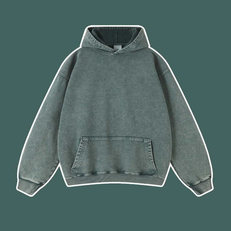 Vintage batik distressed washed trendy brand pullover hoodie loose fitting unisex