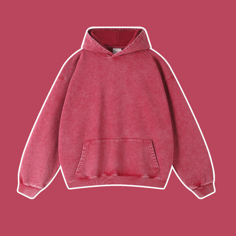 Vintage batik distressed washed trendy brand pullover hoodie loose fitting unisex