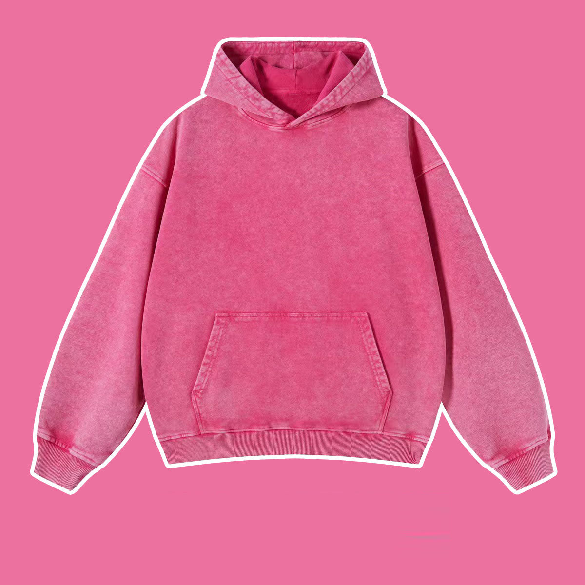 Vintage batik distressed washed trendy brand pullover hoodie loose fitting unisex