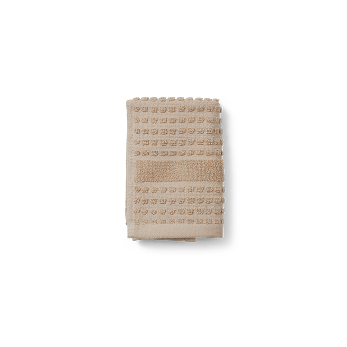 JUNA Check Washcloth, Sand