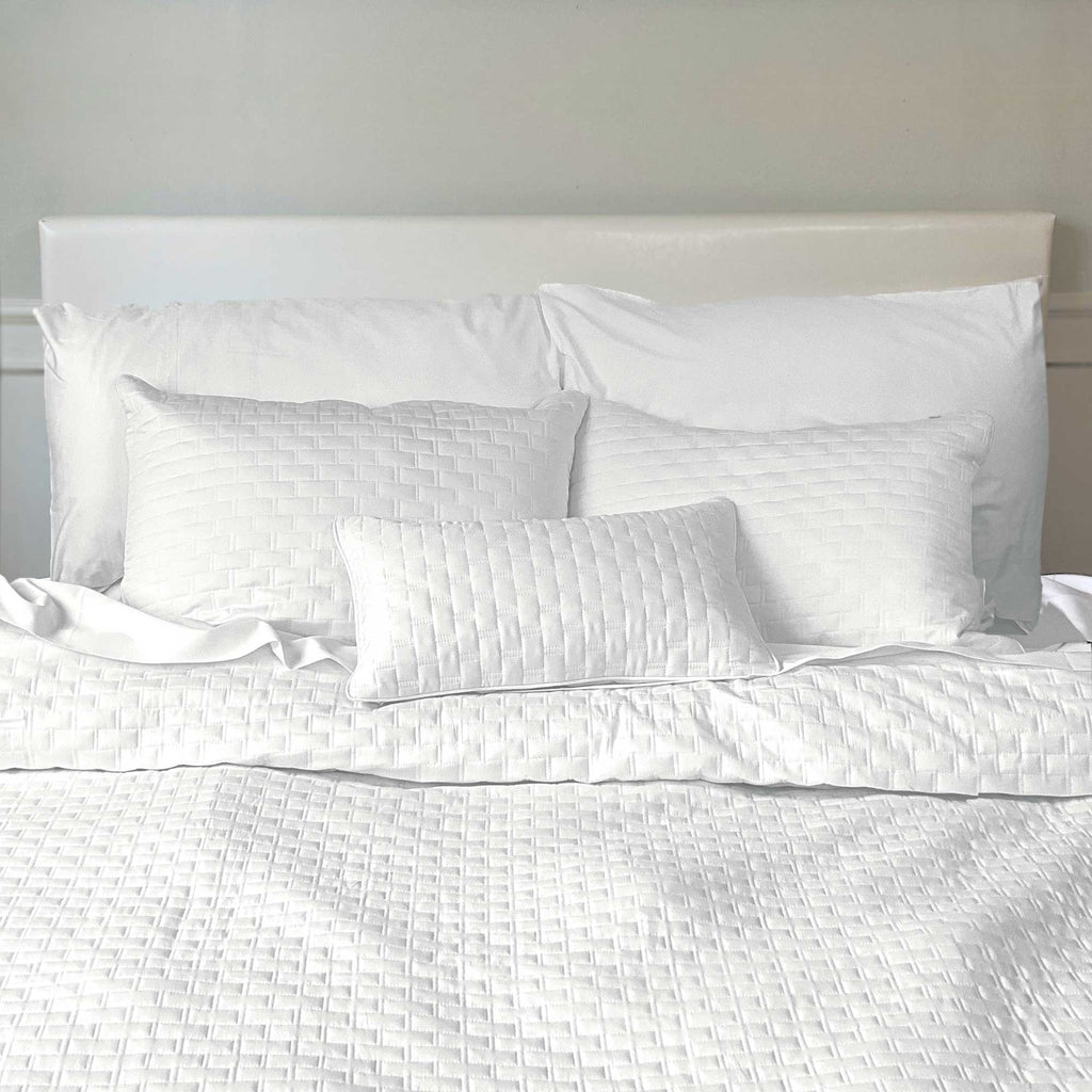 Bamboo Cotton Quilted Coverlet, Twin - Snow