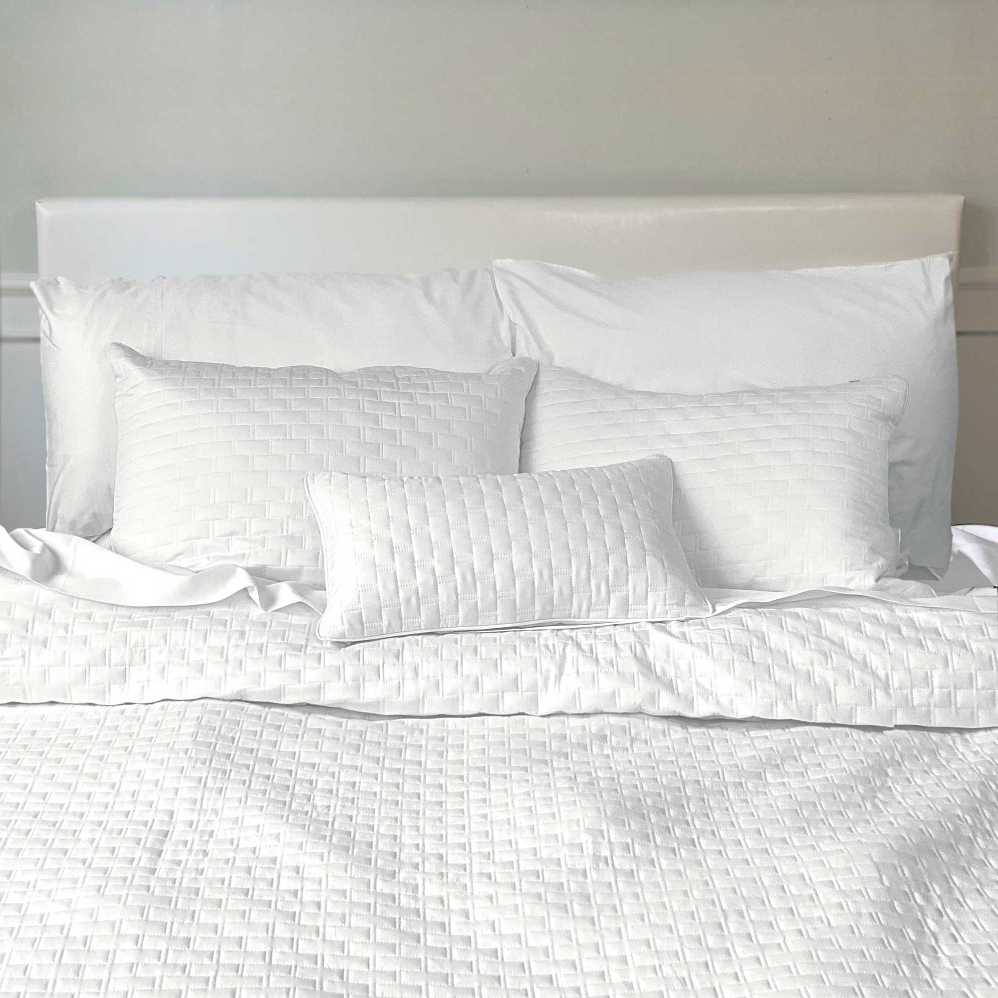 Bamboo Cotton Quilted Coverlet, Twin - Snow