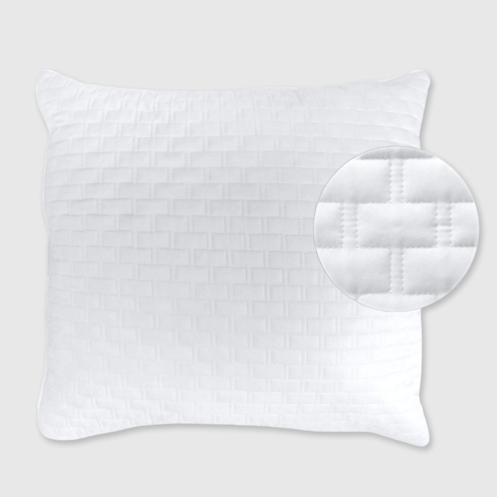 Bamboo Quilted Euro Sham 1 Piece - White