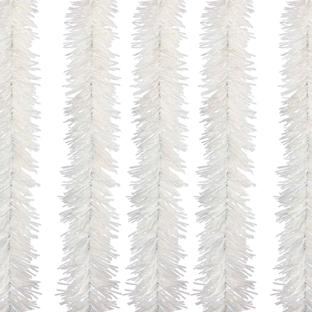 White Tinsel Garland