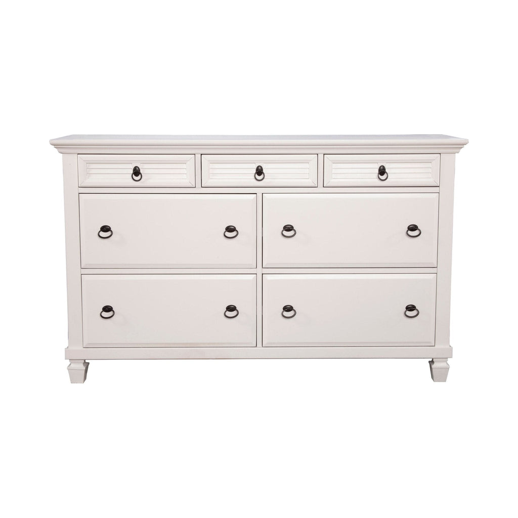 Winchester 7 Drawer Dresser, White