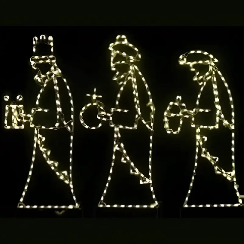 Wise Men Large 3 Piece, Warm White Lights