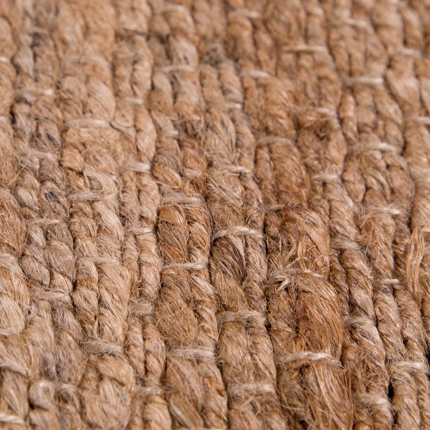 Jute Rug Kaia Hand-Woven with Natural Fibers in Nature Brown