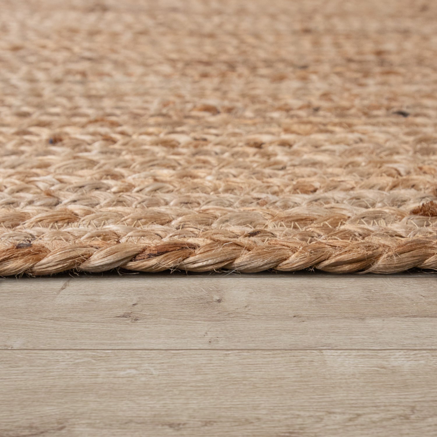 Jute Rug Kaia Hand-Woven with Natural Fibers in Wooden Brown