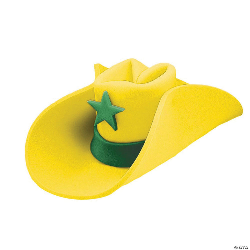 Yellow Foam 40-Gallon Hat with Green Star