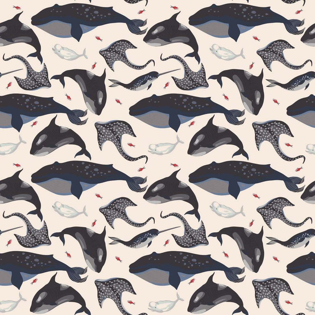 Deep Sea Creatures Whale Zipper Footie