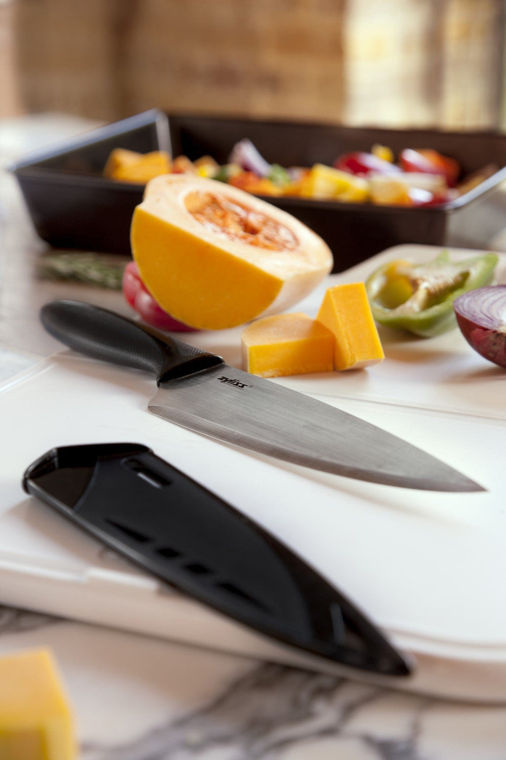 Zyliss Chefs knife with sheath stainless steel blade