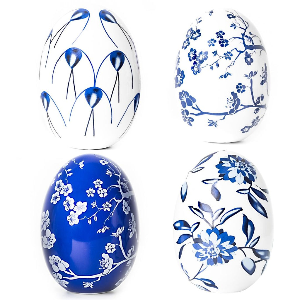 Blue & White Porcelain Eggs